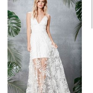 Dress the Population Sidney White Lace Gown